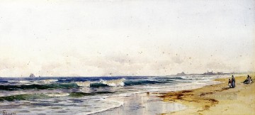  Thompson Canvas - Far Rockaway Beach beachside Alfred Thompson Bricher